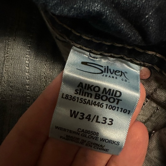 Women’s Silver Jeans -Aiko Size 34W/33L - Picture 11 of 15